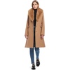 image:imagekate spade new york Womens Wool Blend Coat With Removable Faux Fur CollarCamel