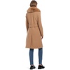 image:imagekate spade new york Womens Wool Blend Coat With Removable Faux Fur CollarCamel