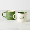 image:imagekate spade new york Yawn amp ZZZ Mugs Set of 2 BlackGot Up EarlyStay Up Late