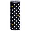 image:imagekate spade new york 16 Ounce Insulated Travel Mug with Lid Black Double Wall Thermal Tumbler for CoffeeTea Polka DotsPolka Dots