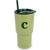 image:imagekate spade new york 20 Ounce Insulated Initial Tumbler for Cold and Hot Drinks with Reusable Straw Stainless Steel Travel Cup with Slide Top Lid AC