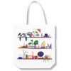 image:imagekate spade new york Canvas Tote Bag for Women Cute Tote Bag for Work or Teacher Canvas Beach Bag Book Tote with Pocket Charmed Library
