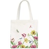 image:imagekate spade new york Canvas Tote Bag for Women Cute Tote Bag for Work or Teacher Canvas Beach Bag Book Tote with Pocket Dragonflies and Tulips