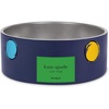 image:imagekate spade new york Dog Dish for Food and Water Stainless Steel Bowl with NonSlip Base 4 Cup 32oz Capacity Large Pet Food Bowl or Water Dish for Dogs Watercolor DotWatercolor Dot