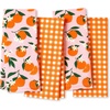 image:imagekate spade new york Hot Hot Hot Peppers and Spring Time Dot Kitchen Towels 4Pack Set Absorbent 100 Cotton RedPink 17x28OrangePink