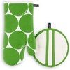 image:imagekate spade new york Joy Dot Oven Mitt amp Pot Grabber 2Pack Set 7 x 13 8 Round RedRose PinkGreenCream