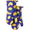 image:imagekate spade new york Squeeze The Day Oven Mitt 2Pack Set Heat Resistant 100 Cotton OrangePink 7x13Navy BlueYellow
