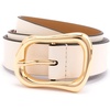 image:imagekate spade new york Womens 120 Inch Belt With Molten Metal Buckle Leather Accessory Adjustable SizingCream