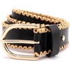 image:imagekate spade new york Womens 15 Inch Bow Belt With Straw Edge Stylish Accessory With Adjustable SizingBlack