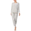image:imagekate spade new york Womens 2Piece Long Sleeve Crew Neck Top amp Jogger Pants Pajama Lounge Set Velour Drawstring WaistCloud Dot