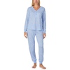 image:imagekate spade new york Womens 2Piece Long Sleeve Henley Top amp Jogger Pant Pajama Set Brushed Cozy Soft Jersey Ribbed CuffsClassic Zebra