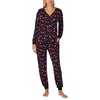 image:imagekate spade new york Womens 2Piece Long Sleeve Henley Top amp Jogger Pant Pajama Set Brushed Cozy Soft Jersey Ribbed CuffsHeart Swirl Multi