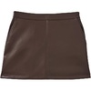 image:imagekate spade new york Womens Faux Nappa Mini SkirtHot Fudge