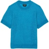image:imagekate spade new york Womens Fuzzy Short Sleeve SweaterCatamaran Blue
