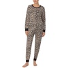 image:imagekate spade new york Womens Sleepwear amp Loungewear  Lightweight Charmeuse Long Sleeve Button Down Pajama Shirt amp Pants SetAnimal