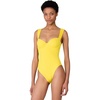 image:imagekate spade new york Womens Solid Underwire One Piece SwimsuitYellow