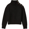 image:imagekate spade new york Womens Turtleneck with Bauble ButtonsBlack