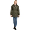 image:imagekate spade new york Womens Water Resistant Quilted Hooded Jacket With Adjustable WaistNew Dark Olive