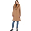 image:imagekate spade new york Womens Wool Blend Coat With Removable Faux Fur CollarCamel