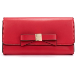 image:imageAllSaints Womens Leather Bow Belt Bag Removable Zip Pouch for HandsFree Carrying amp TravelGarnet Red