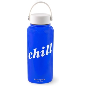 image:imageKate Spade New York Large Insulated Stainless Steel Water Bottle 33 Ounce Metal Water Bottle Double Wall Travel Tumbler with Lid Sunny Day StripeColorblock