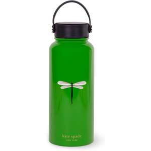 image:imageKate Spade New York Large Insulated Stainless Steel Water Bottle 33 Ounce Metal Water Bottle Double Wall Travel Tumbler with Lid Sunny Day StripeDragonfly Flight
