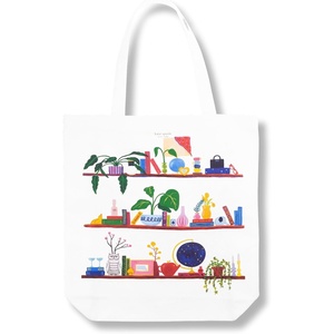 image:imagekate spade new york Canvas Tote Bag for Women Cute Tote Bag for Work or Teacher Canvas Beach Bag Book Tote with Pocket Charmed Library