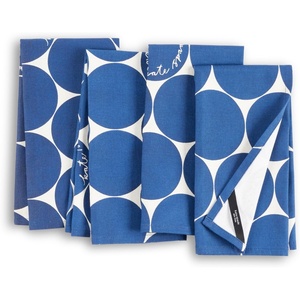 image:imagekate spade new york Joy Dot Cloth Napkins 4Pack Set 100 Cotton Machine Washable GreenCream 20x20Navy BlueCream