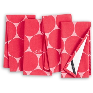 image:imagekate spade new york Joy Dot Cloth Napkins 4Pack Set 100 Cotton Machine Washable GreenCream 20x20Rose PinkRed