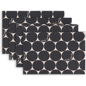 image:imagekate spade new york Joy Dot Placemats 4Pack Set Reversible 100 Cotton Machine Washable BlackBeige 13x19BlackBeige