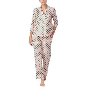 image:imagekate spade new york Pajamas for Women 2 Piece Set Comfy Modal Classic 34 Sleeve Notch Collar Button Top amp PantsBreezy Dot