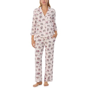 image:imagekate spade new york Pajamas for Women 2 Piece Set Comfy Modal Classic 34 Sleeve Notch Collar Button Top amp PantsFine Autumn Day
