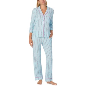 image:imagekate spade new york Pajamas for Women 2 Piece Set Comfy Modal Classic 34 Sleeve Notch Collar Button Top amp PantsMini Hearts