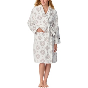 image:imagekate spade new york Plush Wrap RobeOff White Jaquard