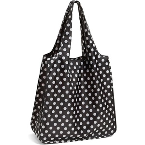 image:imagekate spade new york Reusable Shopping Tote Lightweight Foldable Produce Bag Black Dots
