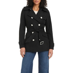 image:imagekate spade new york Short Double Breasted Trench CoatBlack