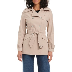 image:imagekate spade new york Short Double Breasted Trench CoatSoft Taupe