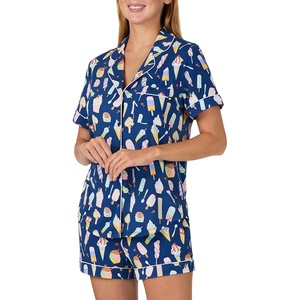 image:imagekate spade new york Short Sleeve Brushed Jersey Notch Boxer Pajama SetIcy Treats