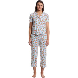 image:imagekate spade new york Short Sleeve Cropped PJ SetTossed Oranges