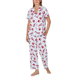 image:imagekate spade new york Short Sleeve Cropped Pant PJ SetCrab and Lobster Toss