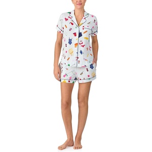 image:imagekate spade new york Short Sleeve Knit Shorty Pj SetBeach Trip