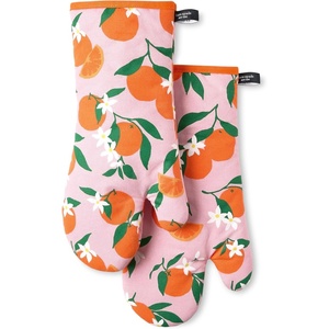 image:imagekate spade new york Squeeze The Day Oven Mitt 2Pack Set Heat Resistant 100 Cotton OrangePink 7x13OrangePink