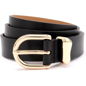 image:imagekate spade new york Womens 1 Inch Belt With Molten Metal Keeper Leather Accessory With Adjustable SizingBlack
