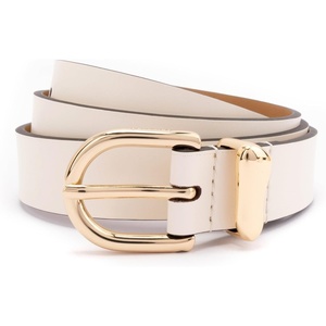 image:imagekate spade new york Womens 1 Inch Belt With Molten Metal Keeper Leather Accessory With Adjustable SizingCream
