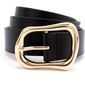 image:imagekate spade new york Womens 120 Inch Belt With Molten Metal Buckle Leather Accessory Adjustable SizingBlack