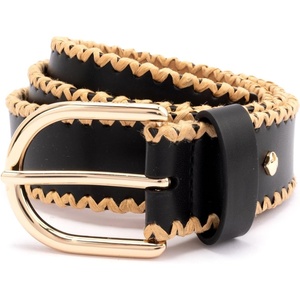 image:imagekate spade new york Womens 15 Inch Bow Belt With Straw Edge Stylish Accessory With Adjustable SizingBlack