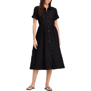 image:imagekate spade new york Womens Belted Midi Shirt DressBlack