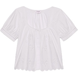 image:imagekate spade new york Womens Broderie Anglaise TopCream