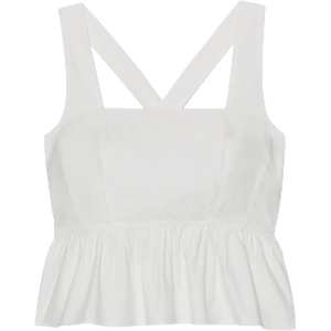 image:imagekate spade new york Womens CrossBack Peplum TopFresh White