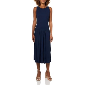 image:imagekate spade new york Womens Drapey CrossBack Midi DressParisian Navy